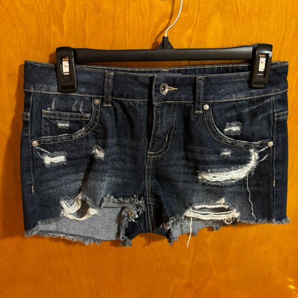 Empyre Jenna Distressed Blue Denim‎ Shorts Size 3 - Picture 2 of 11